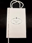 Prada Milano White Paper Embossed Gift Shopping Bag Authentic Unopened Unused