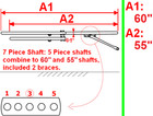 New Design For Easy Entry Pony Size 7 Piece Straight Shafts 55   -60   unit-nib