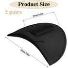2 Pairs Shoulder Pads For Womens Clothing  1 5cm Thickness Black  White