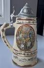 Vintage 1990 Heileman   s Old Style Limited 12th Edition Beer Stein Pewter Lid
