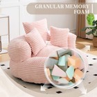 Single Bean Bag Chairs  Bean Bag Sofa Corduroy Bean Bag Chair With 3 Pillows