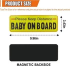 2pcs Baby On Board Car Magnet  Reflective Night Safety Warning Color  Pattern2