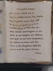 Vintage Porcelain The Lords Prayer Open Book  Vase Flowers Planter Or Tabletop
