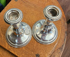 Pair Of Sterling Weighted 5  Empire Candlesticks