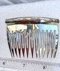 Vintage Solid Sterling Silver Mexican Feather Designed Hair Combs 41 G