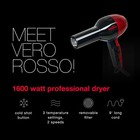 Solano Vero Rosso 1600w Ceramic Ionic Hair Dryer Tourmaline Italian Made