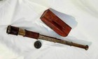 Antique Brass Telescope Marine Nautical Leather Pirate Spyglass Vintage Scope