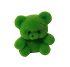 Lot Of 12 Darice Craft Christmas Green Miniature 1  Flocked Teddy Bears