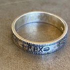 Sterling Silver British Coin Edge Style Ring Size 10