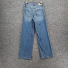 Abercrombie   Fitch Jeans Girls 11 12 Youth Blue Hi Rise Wide Leg Zip Fly Denim