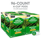 Green Mountain Breakfast Blend Light Roast K-cups     96 Pods