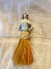 Vintage antique 1920s Flapper Girl Porcelain Doll Wood Burning Stove Brush 8 