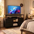 Bedroom Dresser With 5 Drawers  Led Lights