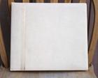 Vintage Photo-curio Wedding Album Unused Nos White Gold Brass Corners Mcm