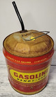 Liberty Gasoline 5 Gallon Metal Gas Vented Handy Can Rubber Spout   Metal Handle