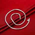 Doteffil 925 Sterling Silver Snake Chain Bracelet Necklace Set Women Man Jewelry