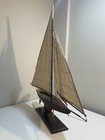 Wooden Pond Yacht Model Sailboat Sloop Schooner Large 30    Wide X 34    Tall