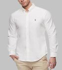  nwt- Polo Ralph Lauren Mens Classic Oxford Button Down Long Sleeve Shirt- White