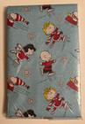 Peanuts Gang Ice Skating Blue Gift Wrapping Paper 2 Yards Folded Decoupage