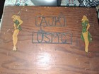 Vintage Usmc Keepsake Box Pinup Girl Decor