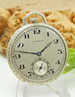 Vintage Mint Antique Hamilton Gents Pocket Watch 14k White Gold Filled 916 12s