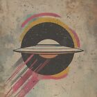 Vintage Ufo Wall Art  Retro Space Alien Poster  Sci-fi Blackhole Uap Space Decor