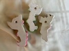 Trio Of Vintage Italian Putti Angels Handpainted Plaster Ceramic Wall Art