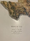 22   texas Topographical Map Kistler Graphics Raised Relief Plastic 1979