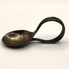 Vintage 1847 Rogers Bros Is Silverplate Baby Feeding Spoon Loop Handle 3   