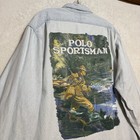 Vtg 80s 90s Ralph Lauren Country Polo Sportsman Xl Fisherman Graphic Denim Usa
