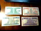 4 Hong Kong    Shanghai Bank   Notes Issued 1989-92  10 20 50 100 Vf-au