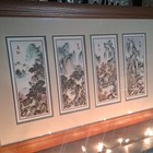 Chinese Framed Landscape Art Prints Set Of 4 Panels  Provenance Not Available