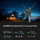 Dual Band Ax3000 Wifi 6 Extender Booster Outdoor Ip67 Weatherproof 6x Antennas