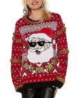 Santa I Do It For The Hos Ugly Funny  Light Up Christmas Holiday Sweater New  l 