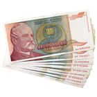 Yugoslavia 5 50 500 Billion Dinara 1993 Banknotes Hyperinflation Currency