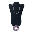 Alexander Kalifano Amethyst Necklace 16  Bracelet 7  Set clasp 925 Silver   Nwt