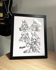 Hand Drawn  not A Print  Miyabi Zenless Zone Zero Framed Pen   Ink Art Drawing