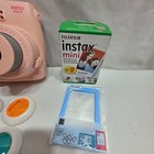 Fuji Instax Mini 8 Pink Instant Camera Tested Working Film Filters Photo Holder