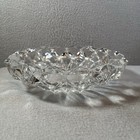 Vintage Cigar Ashtray Heavy Crystal Clear Glass Chunky 8  Candy Nut Dish Bowl
