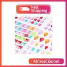 1200 pcs 6 15mm Self-adhesive Gem Stickers  Includes Various Shapes - Heart  Sta