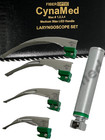 New Fiber Optic Mac Laryngoscope Set  led Light  White Set Of 5