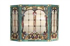 Fireplace Screen Floral Victorian Tiffany Style Stained Glass     One This Price