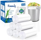 2 6 Gallon Clear Trash Can Liners 300 Counts small Trash Bags Garbage Bags  E   