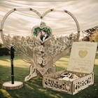 Wedding Guest Book Alternative  Rustic Heart Shaped Wooden Guest Book With 100