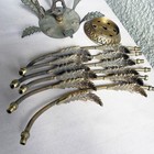 Vintage Antique 6 Brass Light Fixture Chandelier Socket Arms Parts