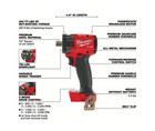 Milwaukee 2855p-20 M18 Fuel 1 2 Inch Compact Impact Wrench Pin Detent  Bare Tool