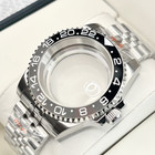 40mm Brushed 20atm Watch Case Black Grey Bezel Mod For Nh35 Nh36 Nh34 Movement