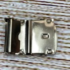 Initial Belt Buckle Silver Tone Calligraphy Letter Cutout Design