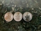  3  2017  5 Silver Canadian Maple Leaf 1 Oz Bu Lot Of 3