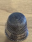 Vintage Sterling Silver  Thimble With Grape Vine And Leaf Patterns